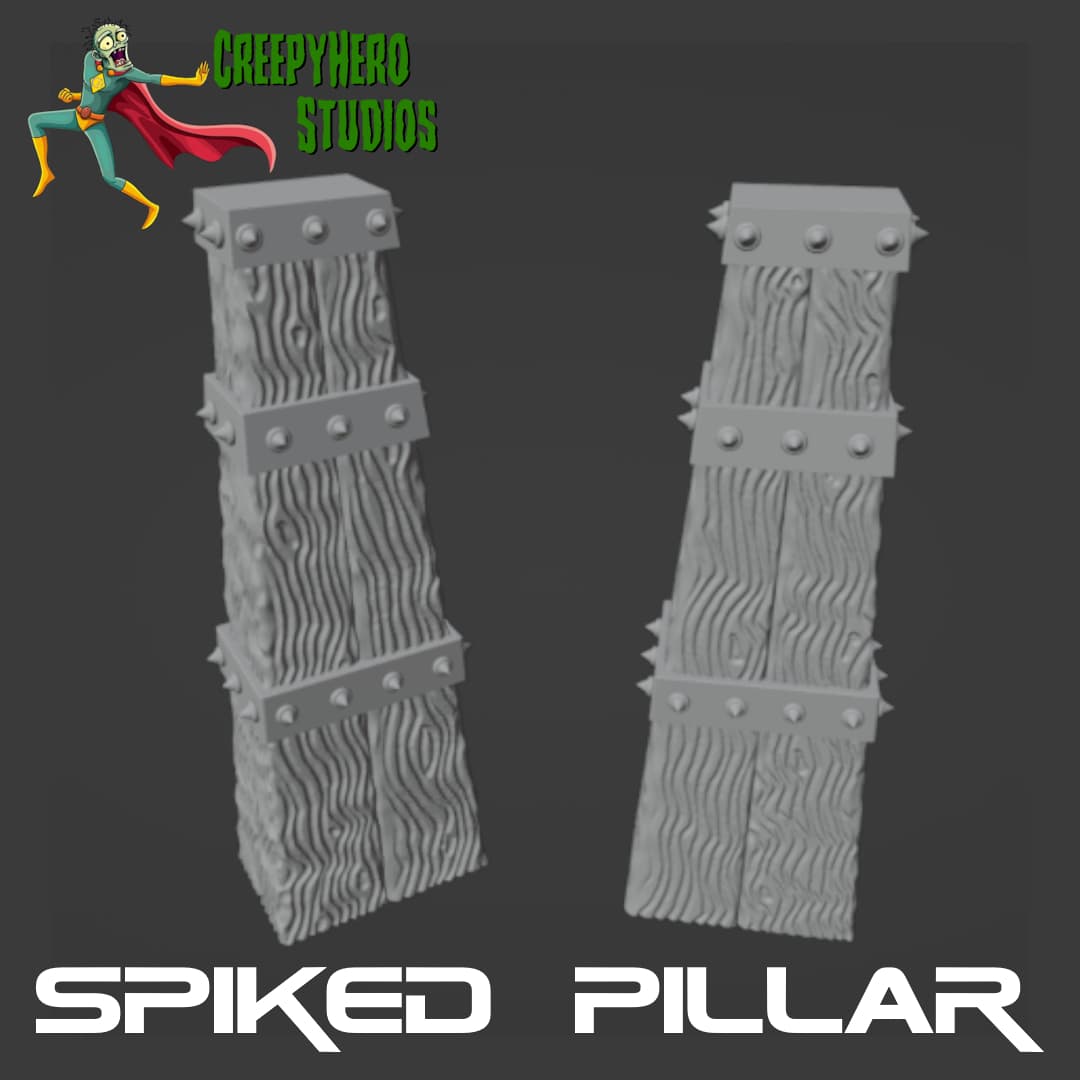 Spiked Wooden Pillar