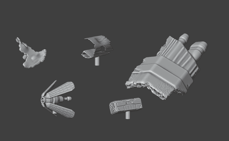 Space Combat Space Objects Set STL – 3D Printable Terrain and Markers for Miniature Tabletop Gaming