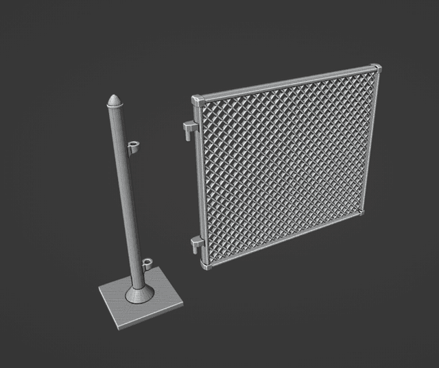 Modern Chain-link Fence Gate