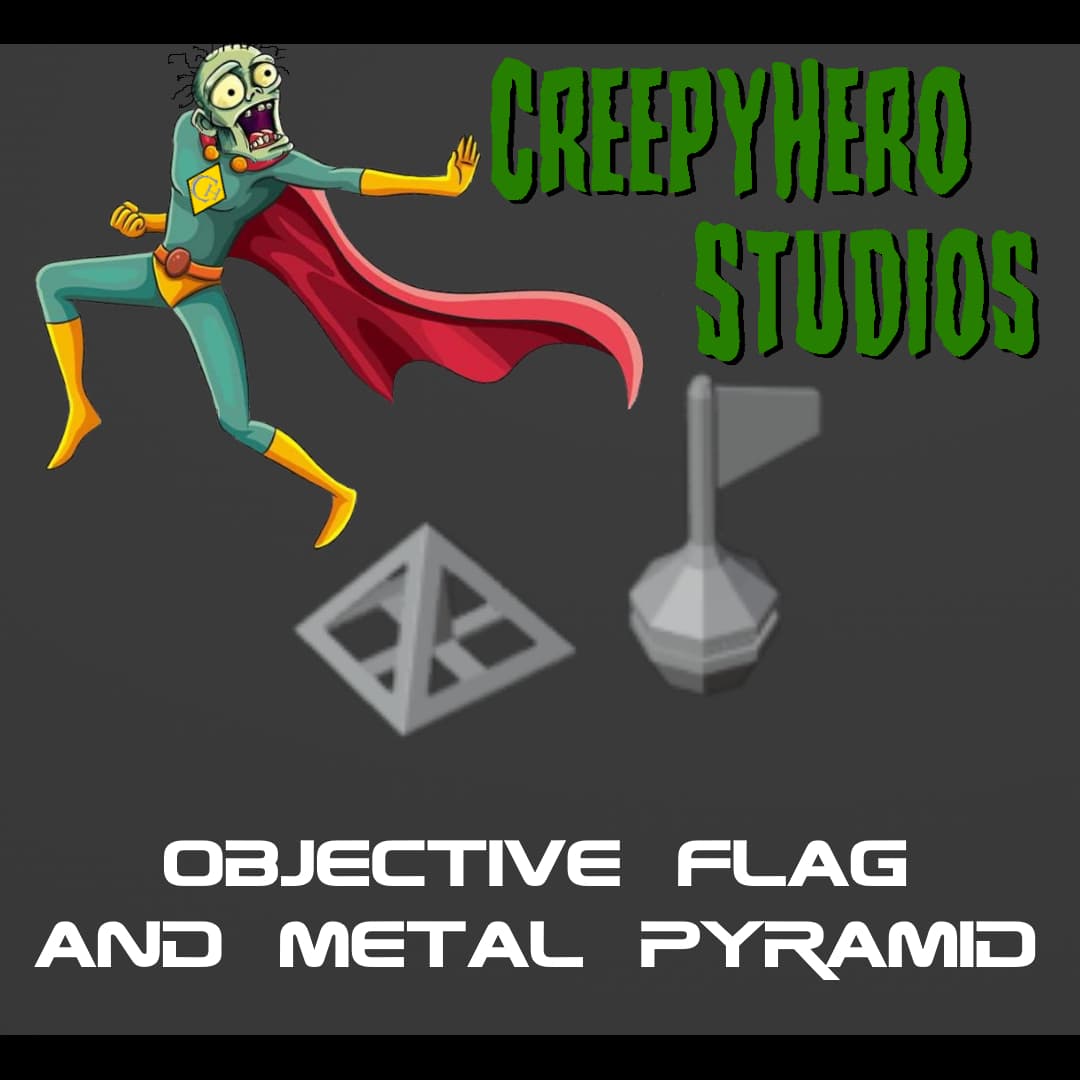 Gaslands Objective Flag and Pyramid Obstacle