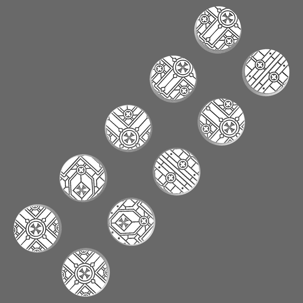 Crusader Knights Fortress Tile 28.5mm Round Bases