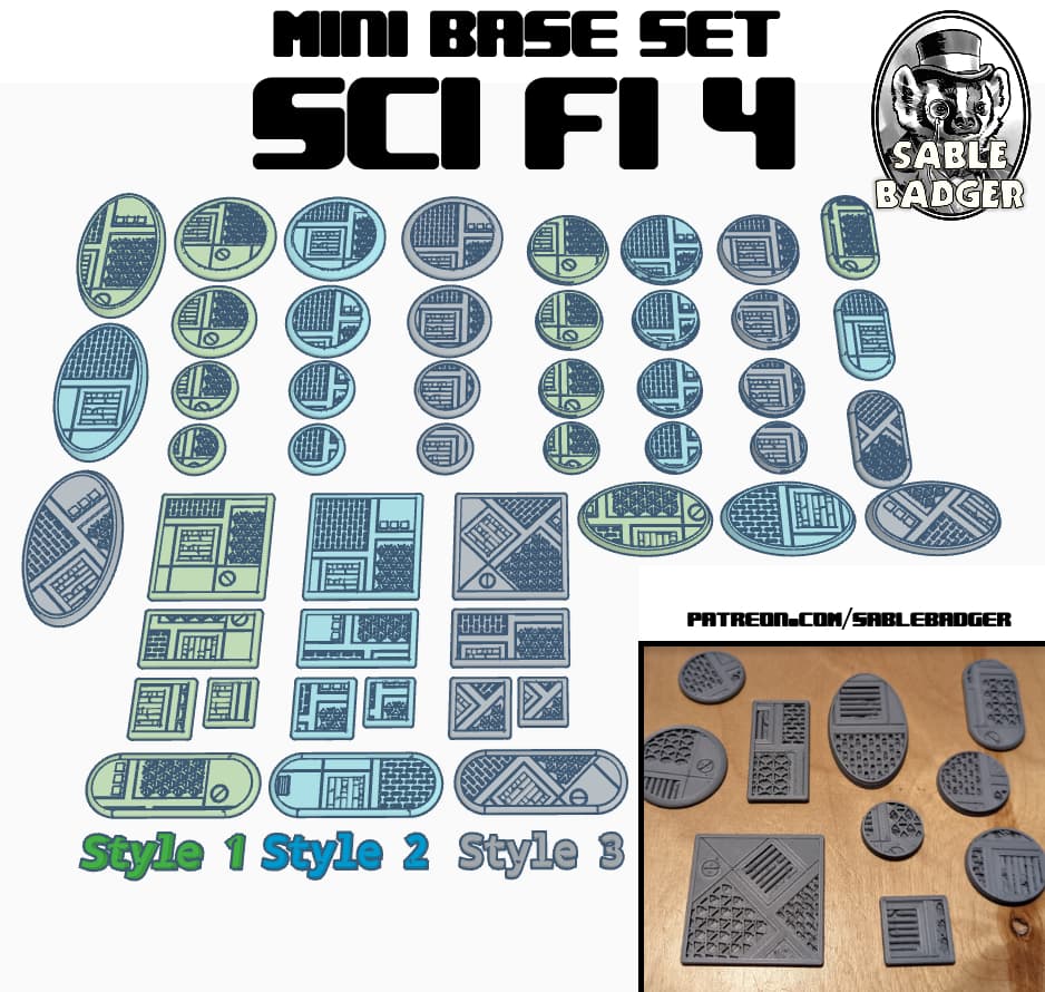 Mini Bases - Sci Fi Set 4 - Sci Fi Decking/Grating