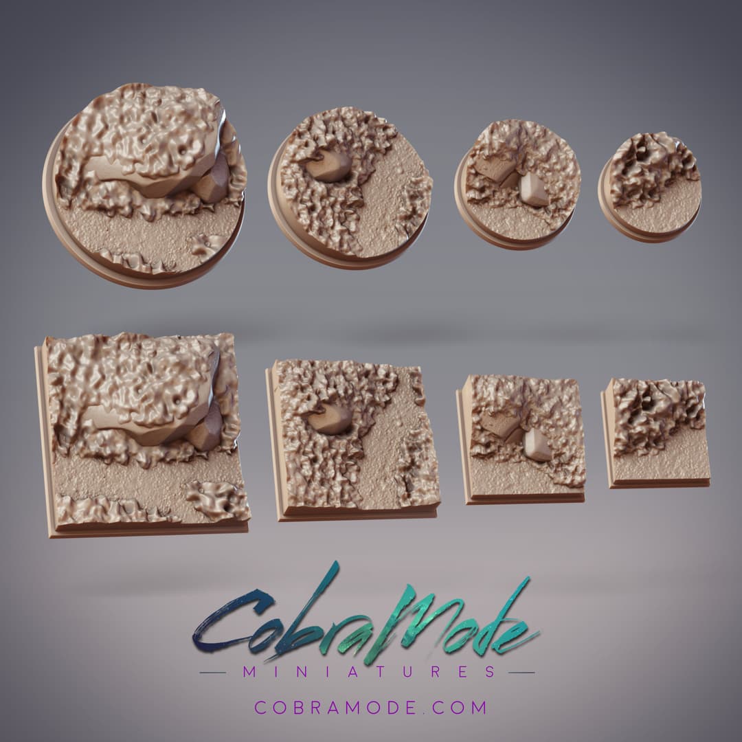 Hidden Rock Base Pack (8pcs) - Round and Square Versions