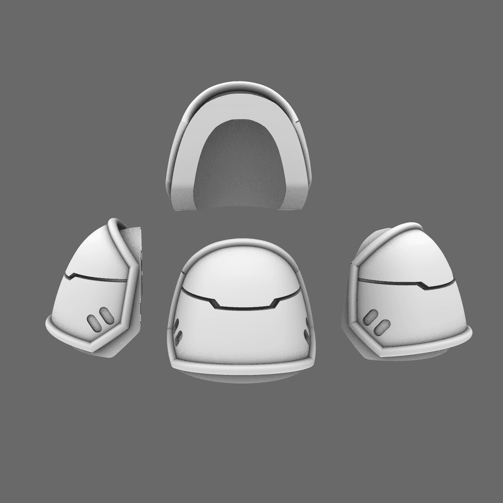 Space Knights V4 Savage Plain Shoulder Pads Type B