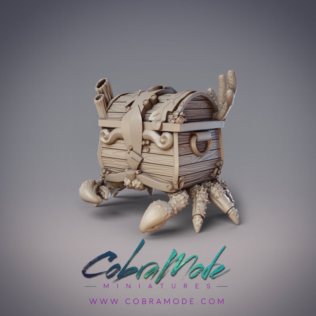 Crab Treasure Chest - Crustacean Servitor (Pre-supported)