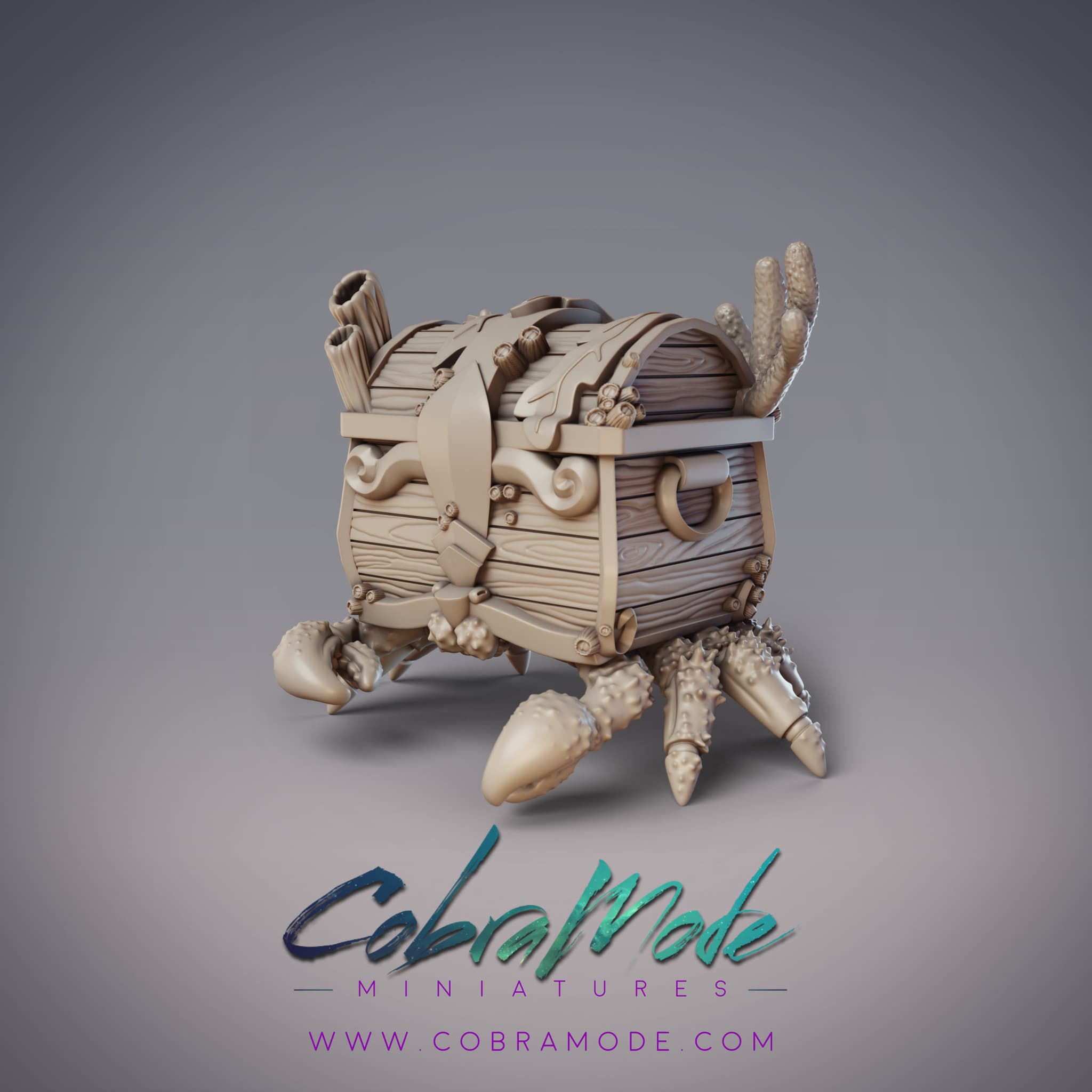 Crab Treasure Chest - Crustacean Servitor (Pre-supported)