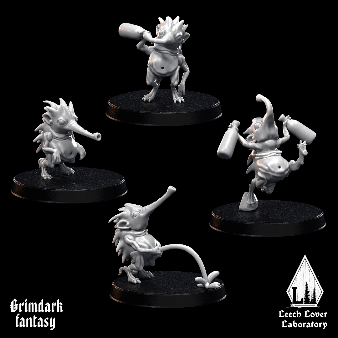 Drunken pub-crawling hedgehogs for miniature-agnostic grimdark wargames