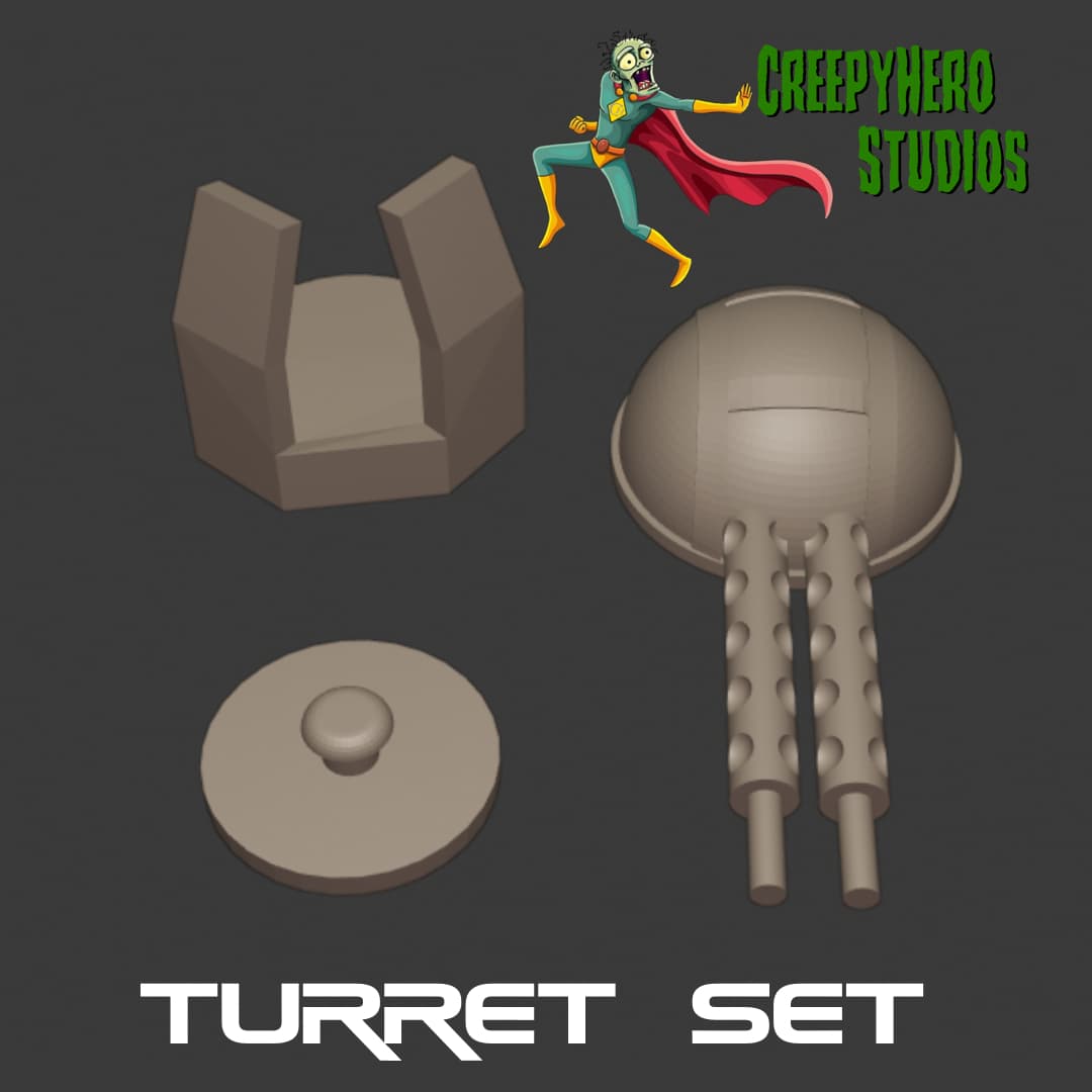 Gaslands Turret Set