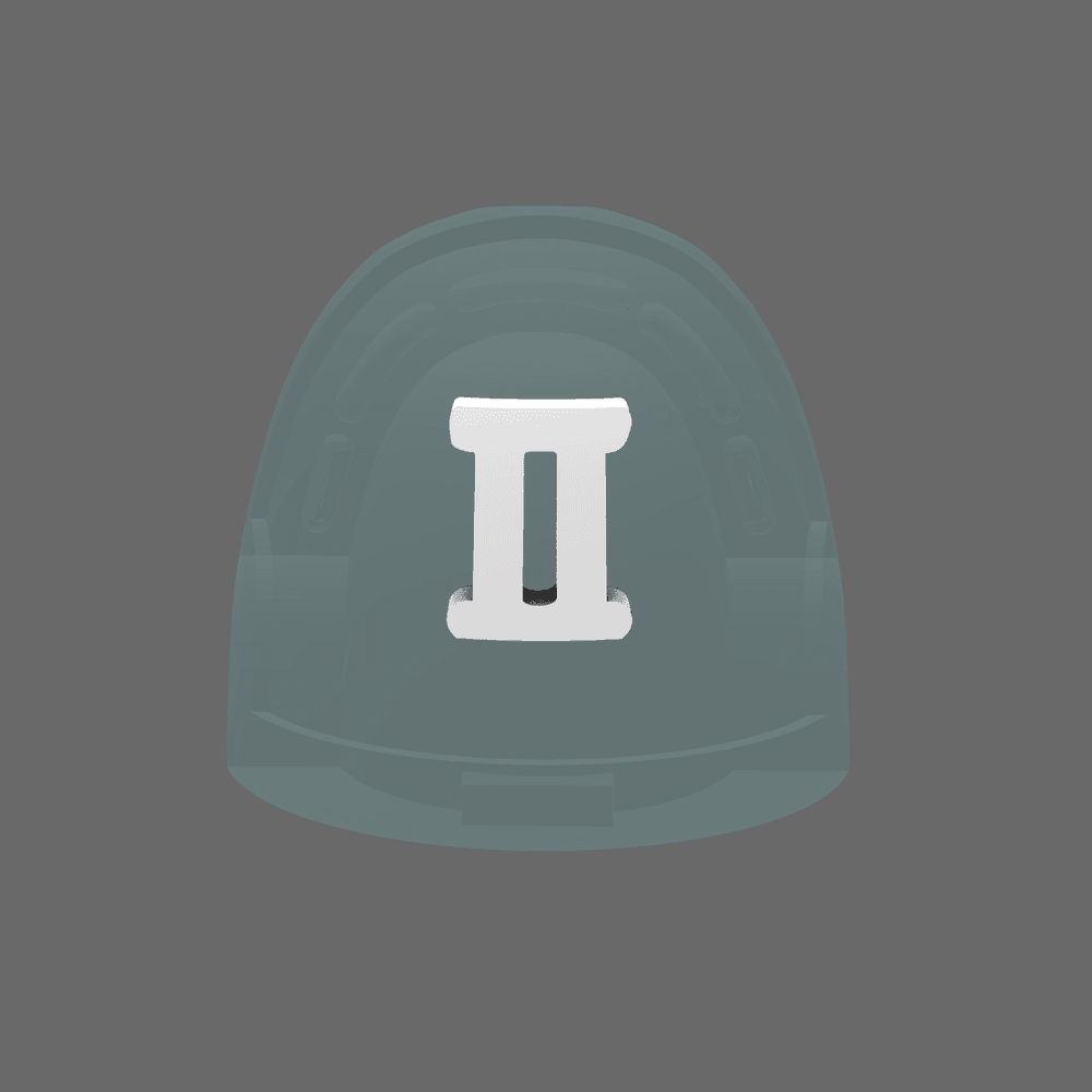 Space Knights V10R Standard Roman Numeral 02 Shoulder Symbols