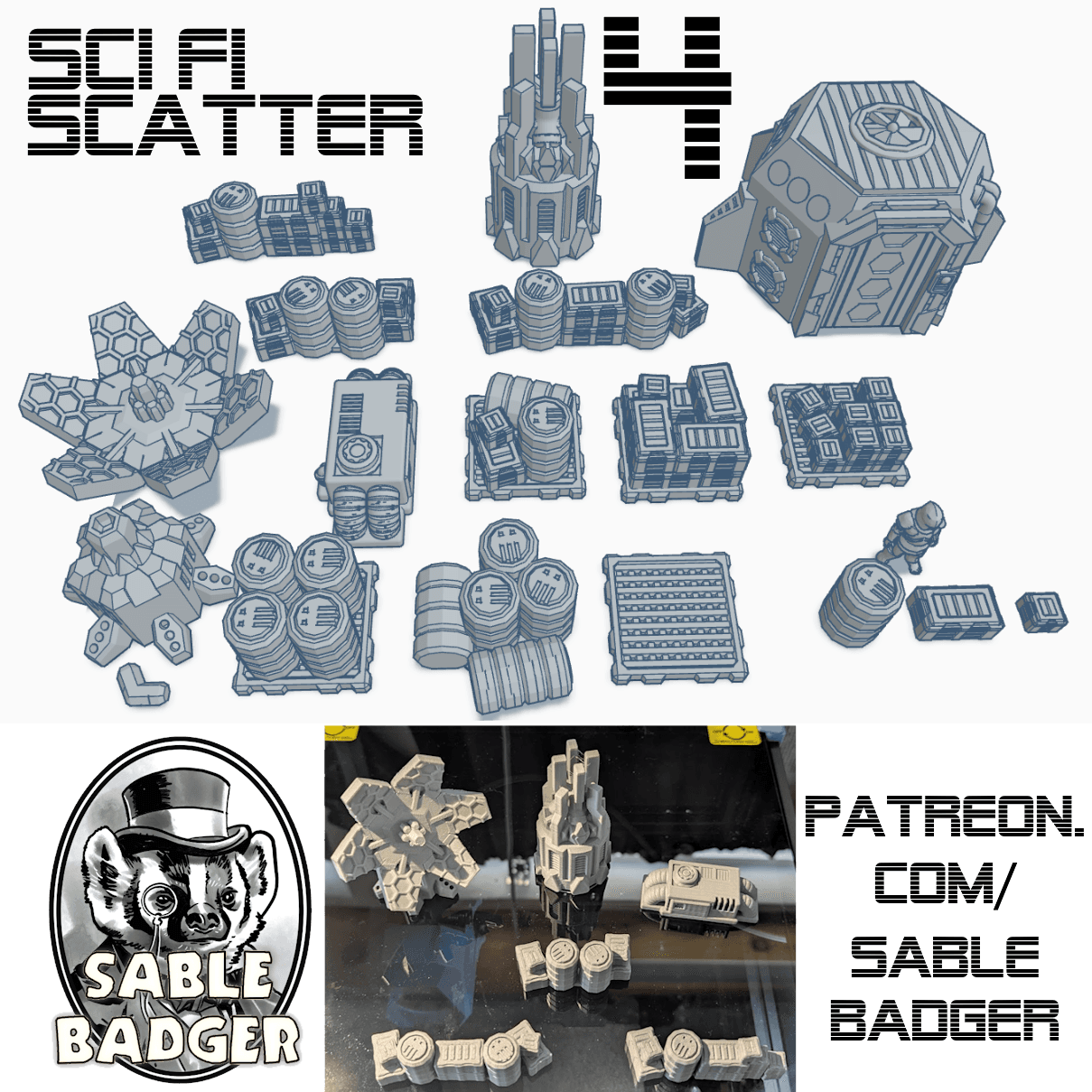 Sci Fi Scatter Terrain set 4