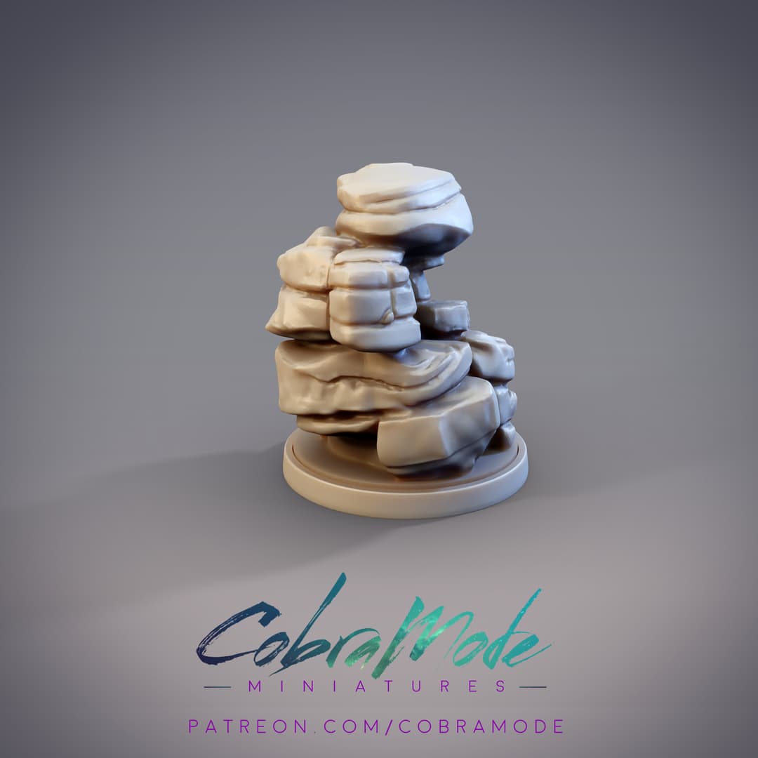 Stacked Rock Base (25.4mm)