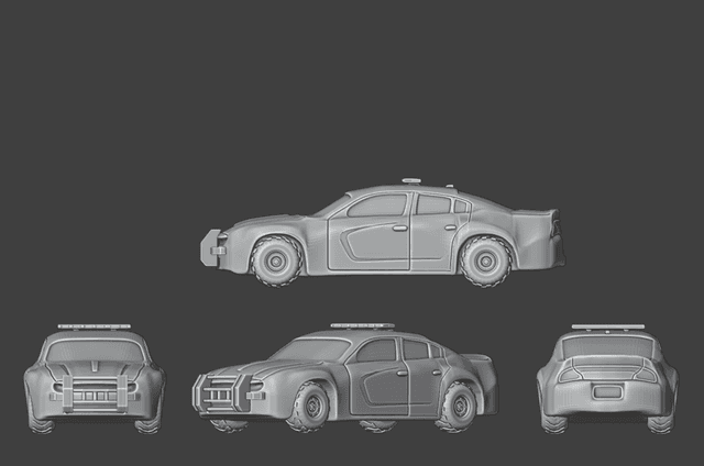 Modern 28mm Scale Cop Car