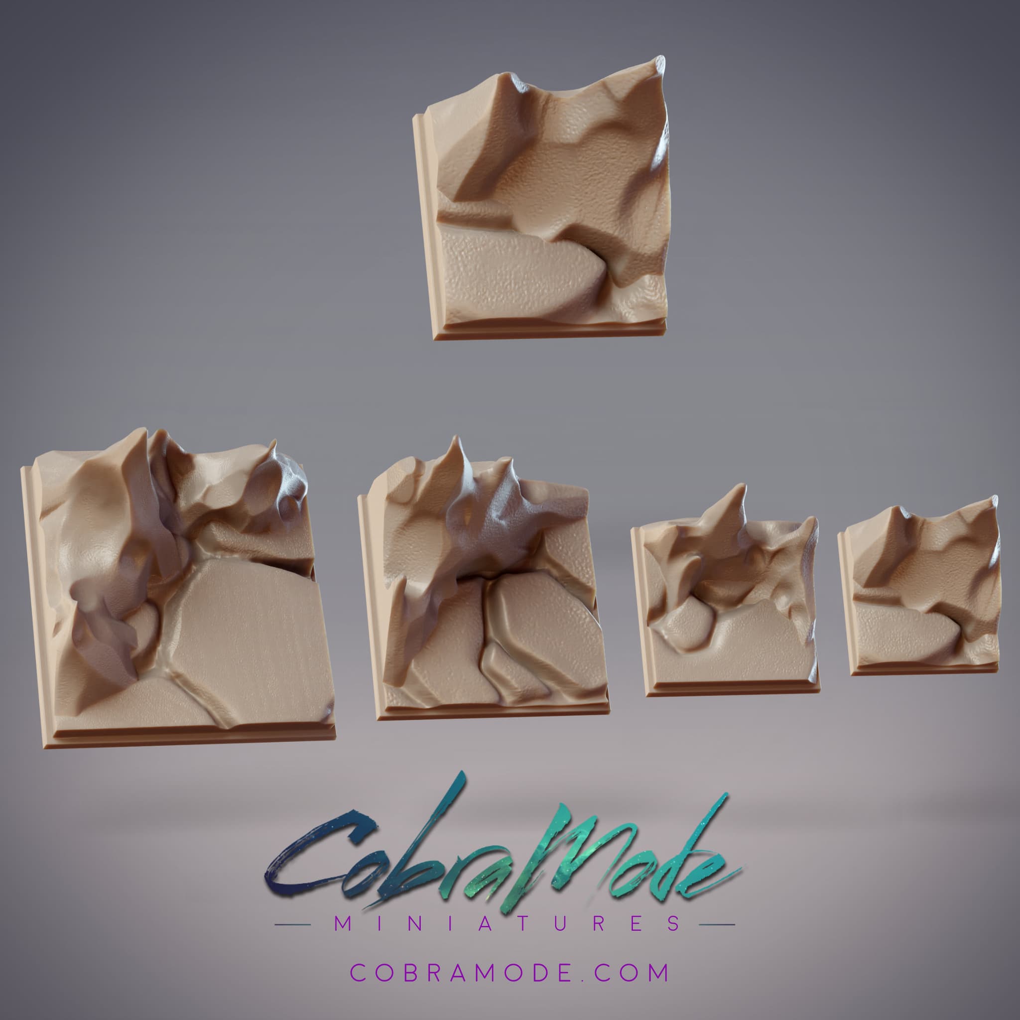 Eroded Spires Square Base Pack (4pcs)