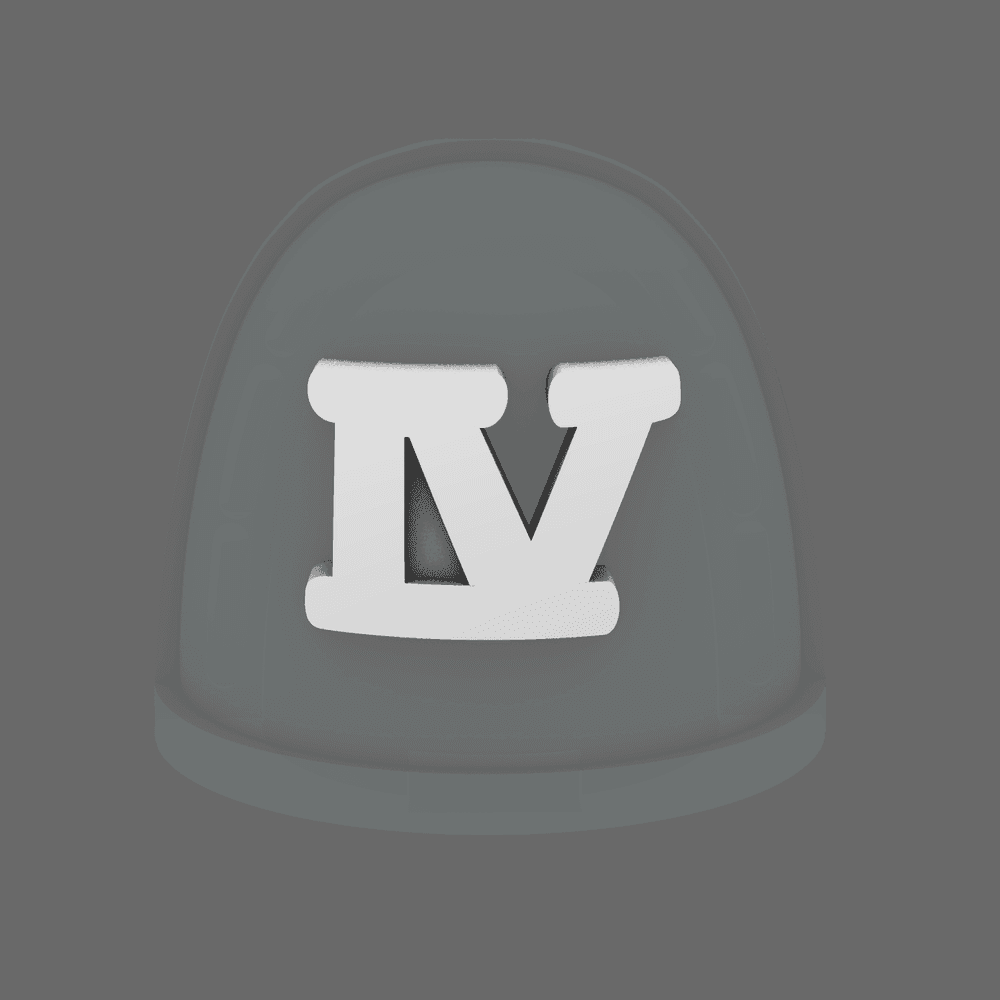Space Knights V10K Standard Roman Numeral 04 Shoulder Symbols