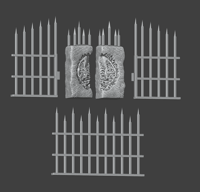 Modern Dino Park Fencing Set – 3D Printable STL for Miniature Tabletop Gaming