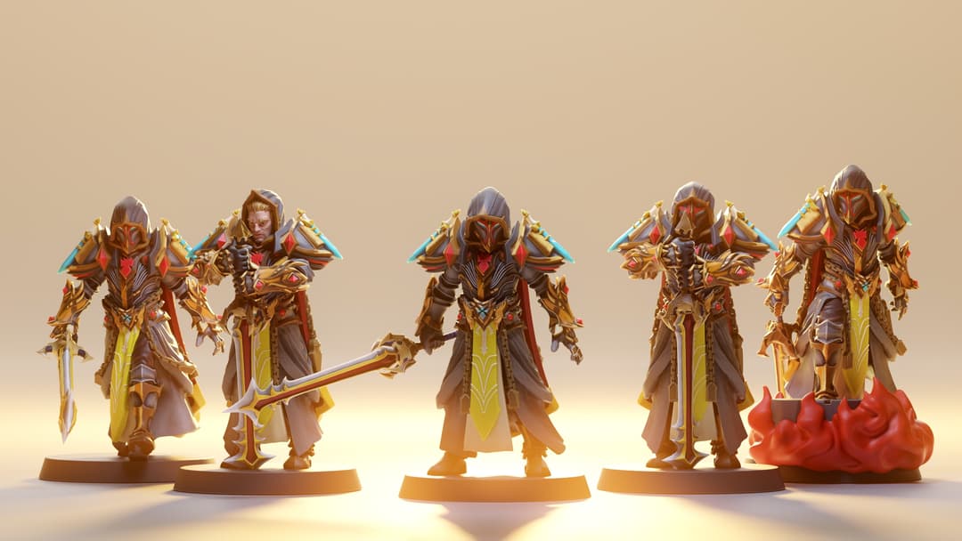 Paladins x5 miniatures