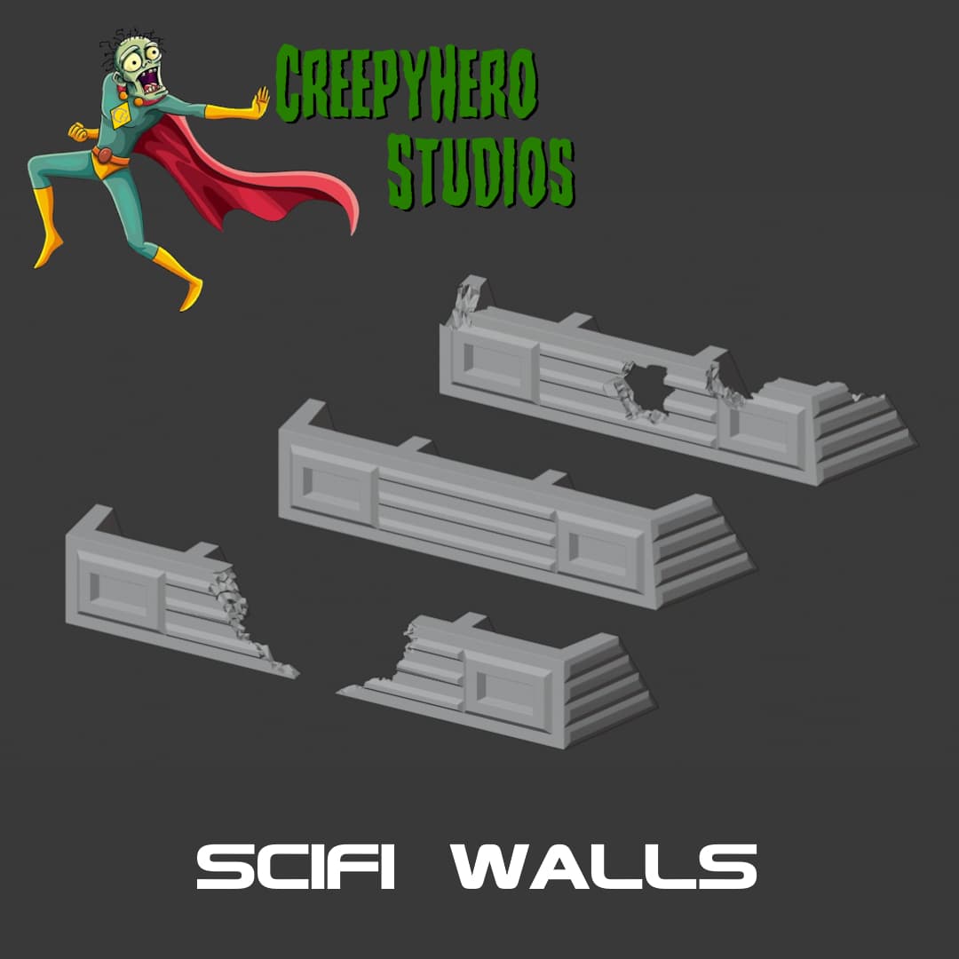 Science Fiction Low Wall Set