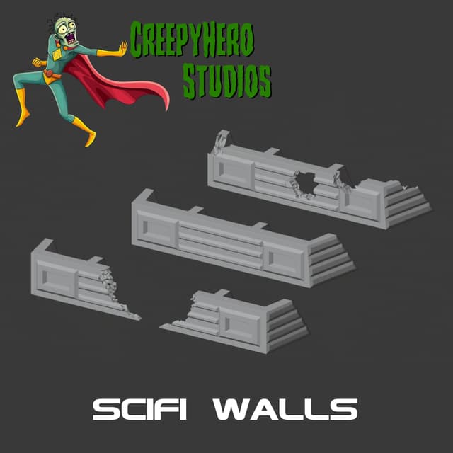 Science Fiction Low Wall Set