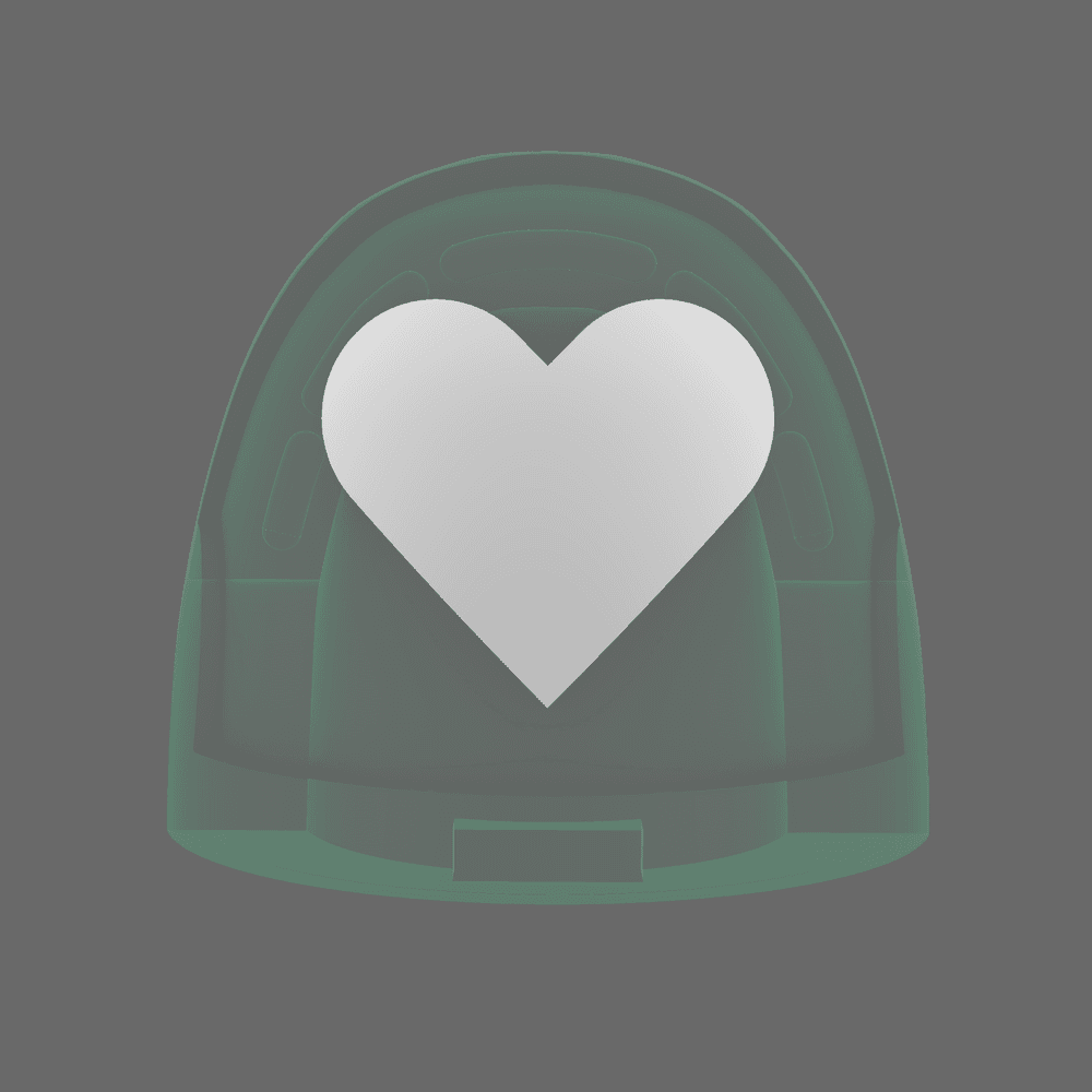 Cupid's Rangers V10R Heart Shoulder Symbols