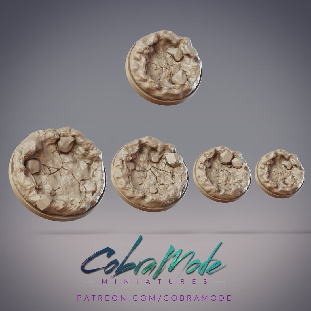 Crater Bases Pack (4pcs)