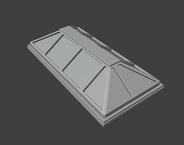 Modern 28mm Scale Skylight – Miniature Tabletop Gaming Terrain STL