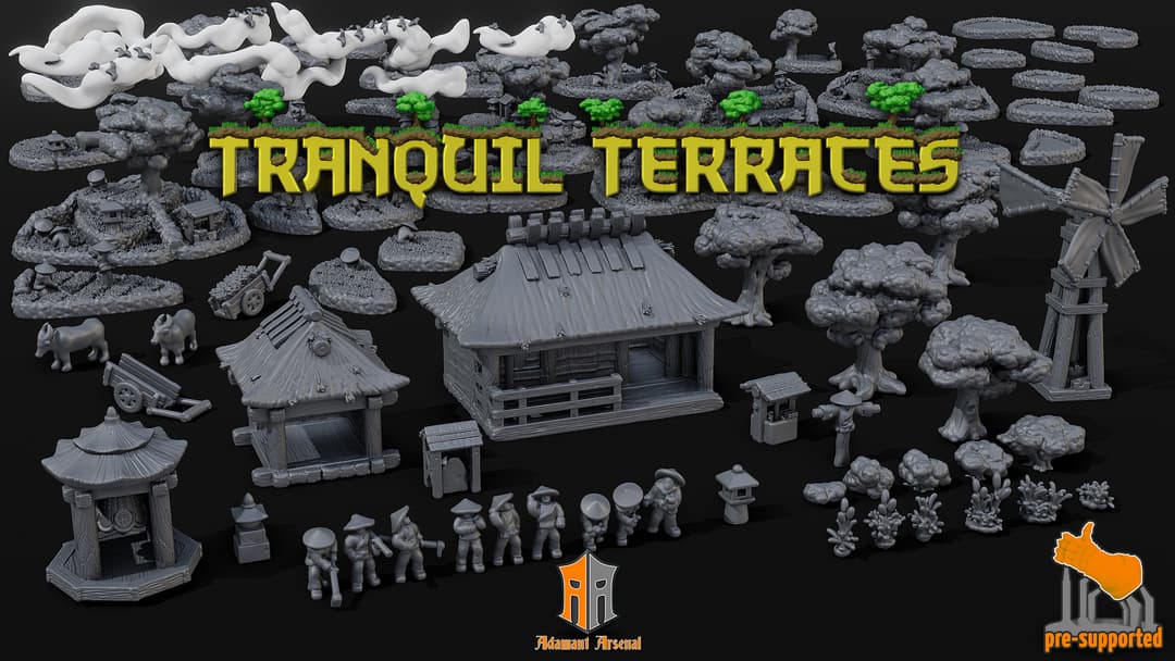 Tranquil Terraces - 6mm Diorama Set