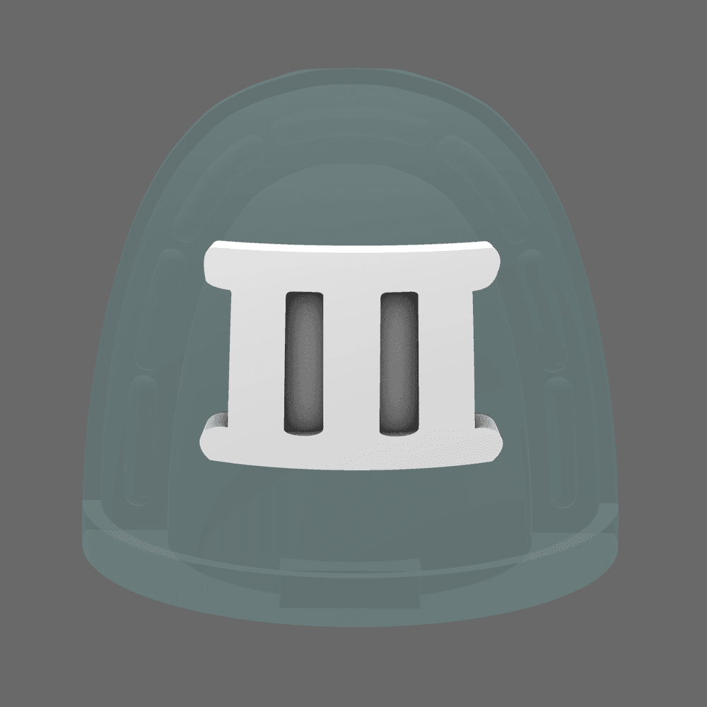 Space Knights V10K Standard Roman Numeral 03 Shoulder Symbols