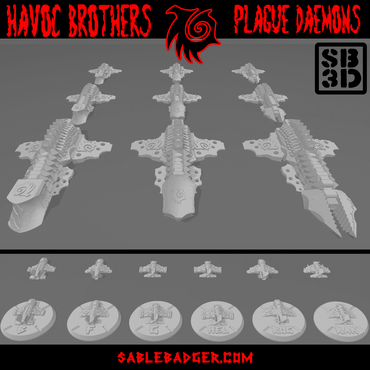 OPR Warfleets - Havoc - Plague Daemon Fleet